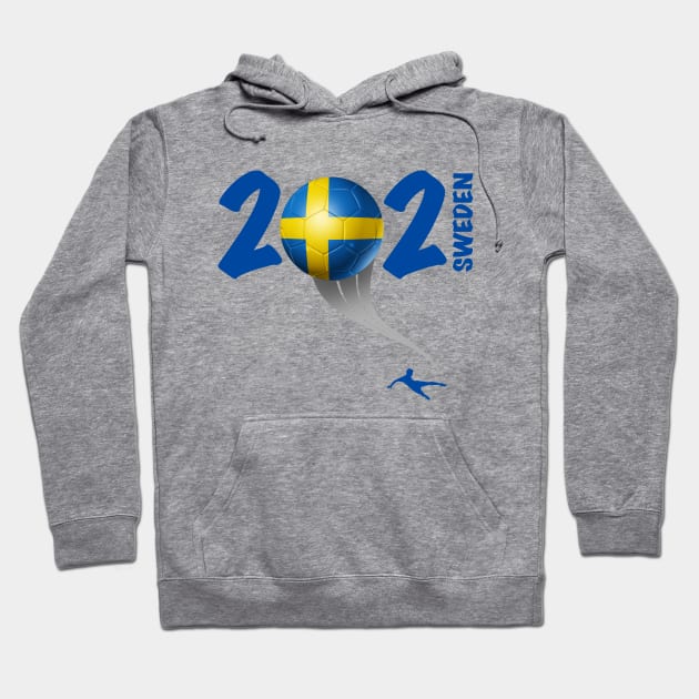 Sweden Euro Soccer 2021 Hoodie by DesignOfNations